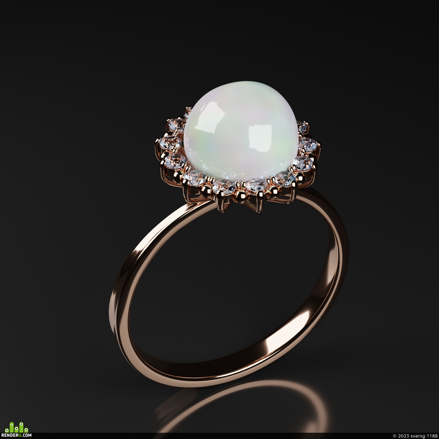 svarog 1188. pearl ring