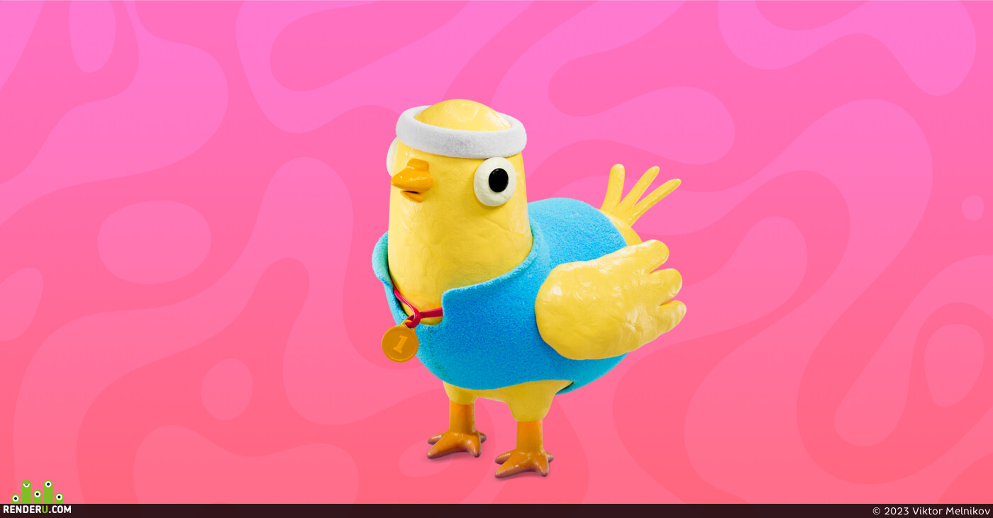 Viktor Melnikov. plasticine pigeon