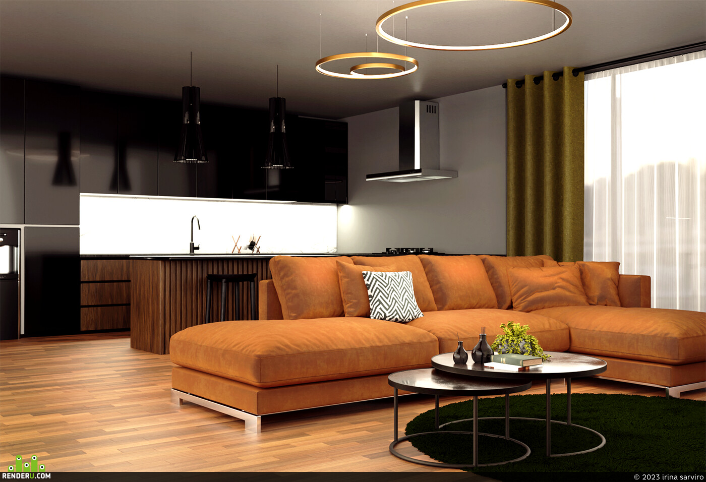 irina sarviro. living room interior