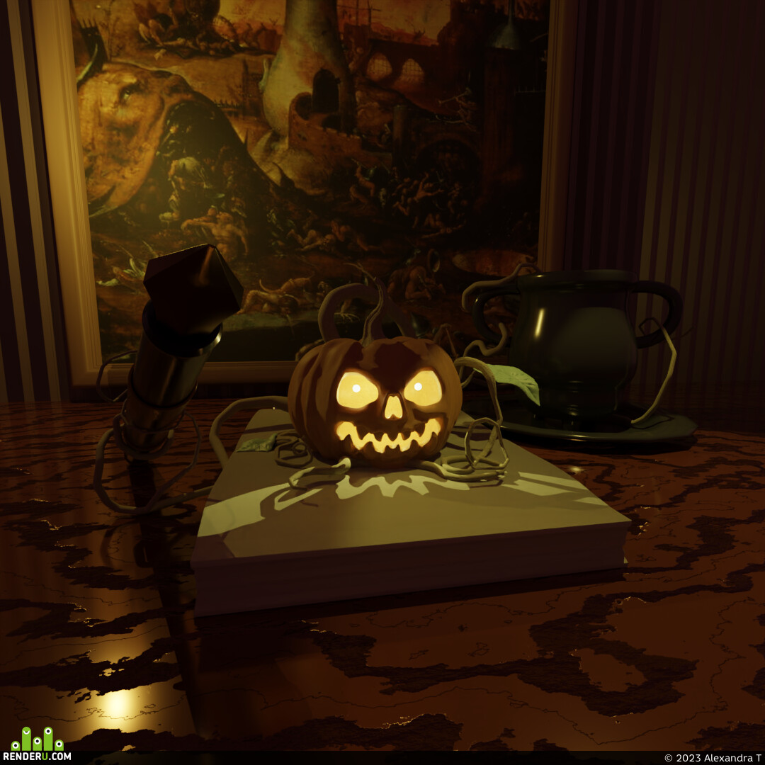 Alexandra T. Evil pumpkin!