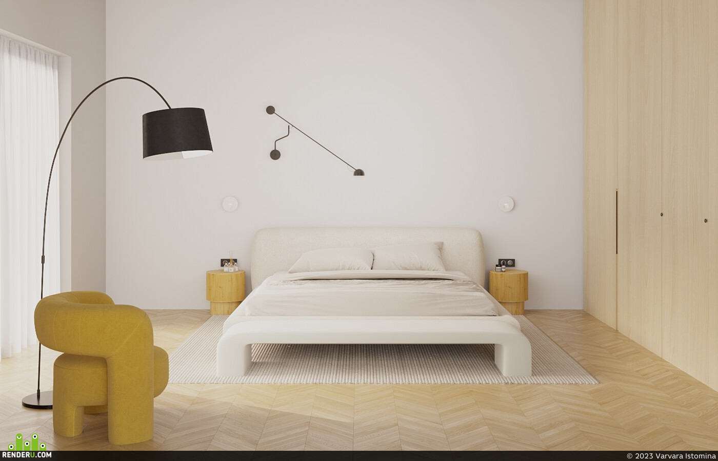 Varvara Istomina. bright bedroom