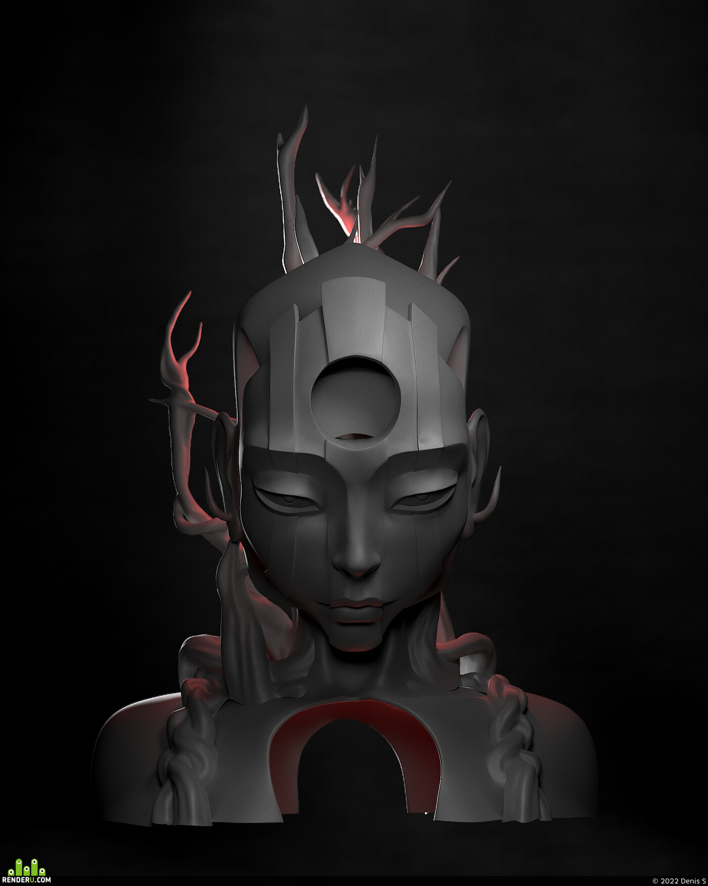 Denis S. Sculpture-statue Woman