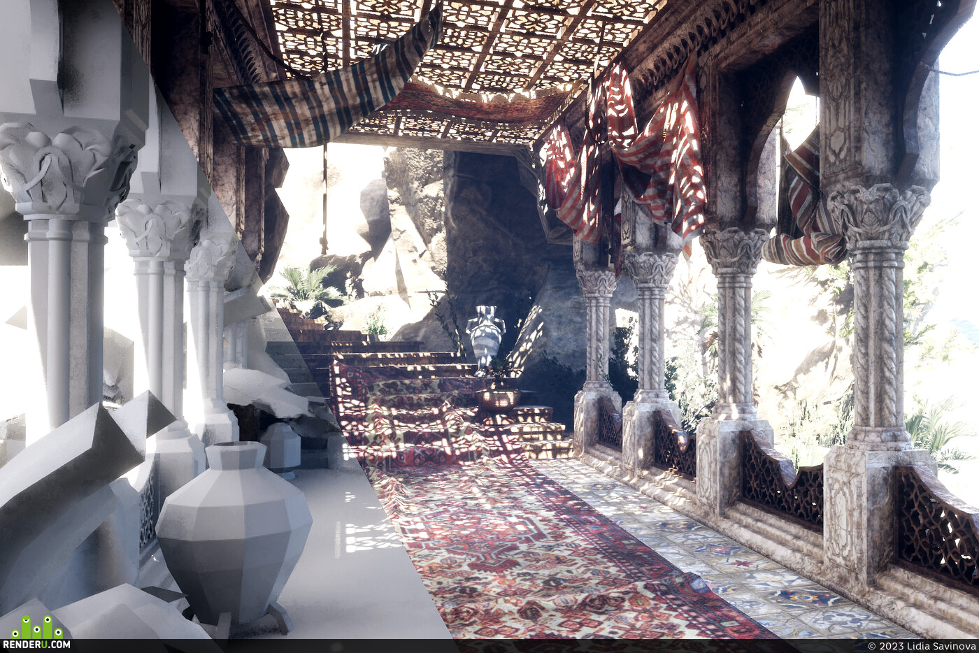 Lidia Savinova. 3D Environment (central Asia)