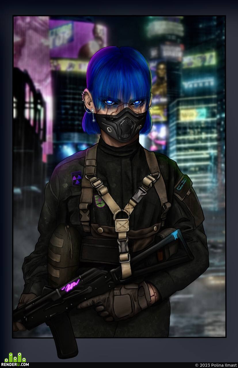 Polina Ilmast. cyberpunk girl