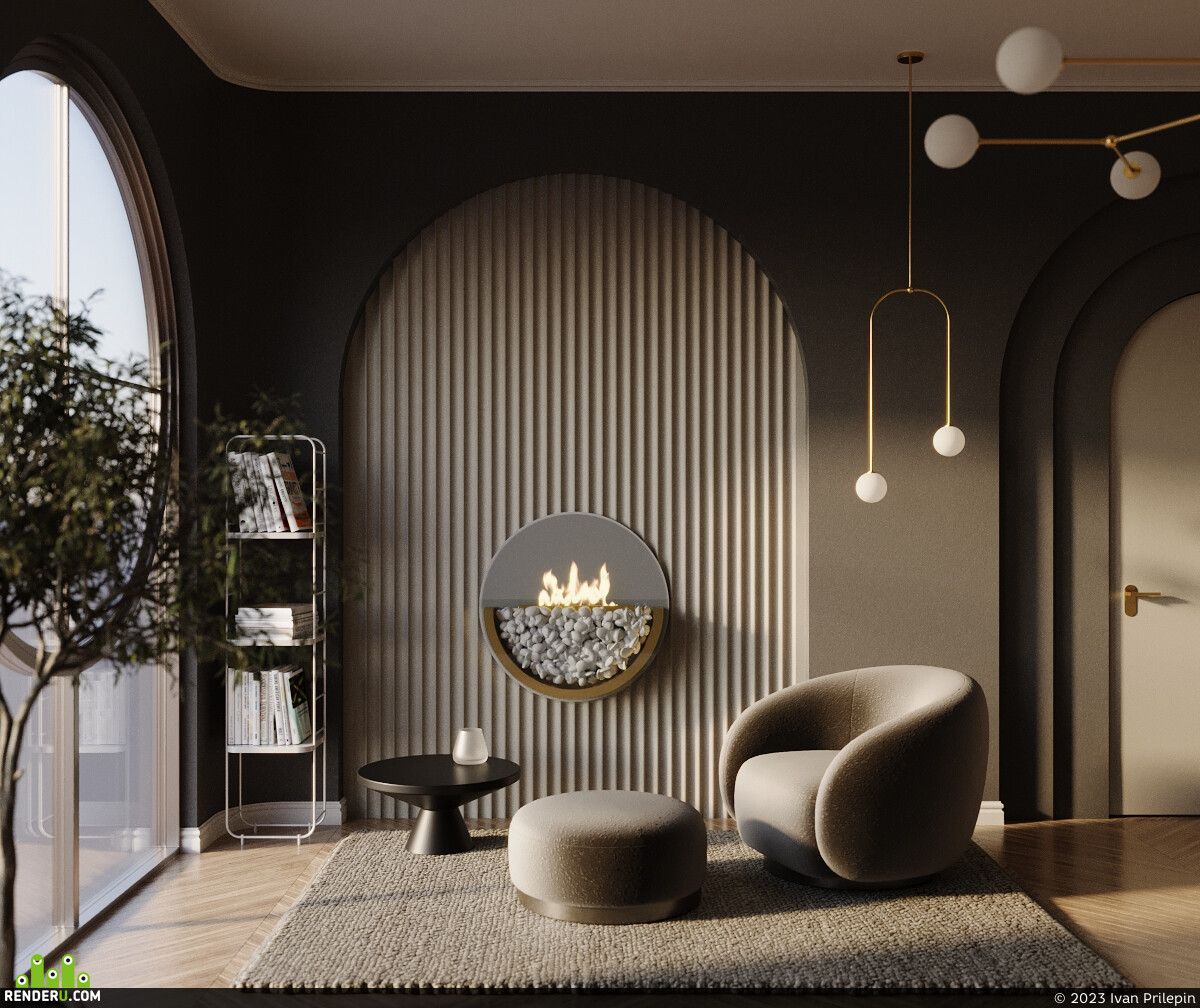 Ivan Prilepin. Visualization of the interior of the rest room