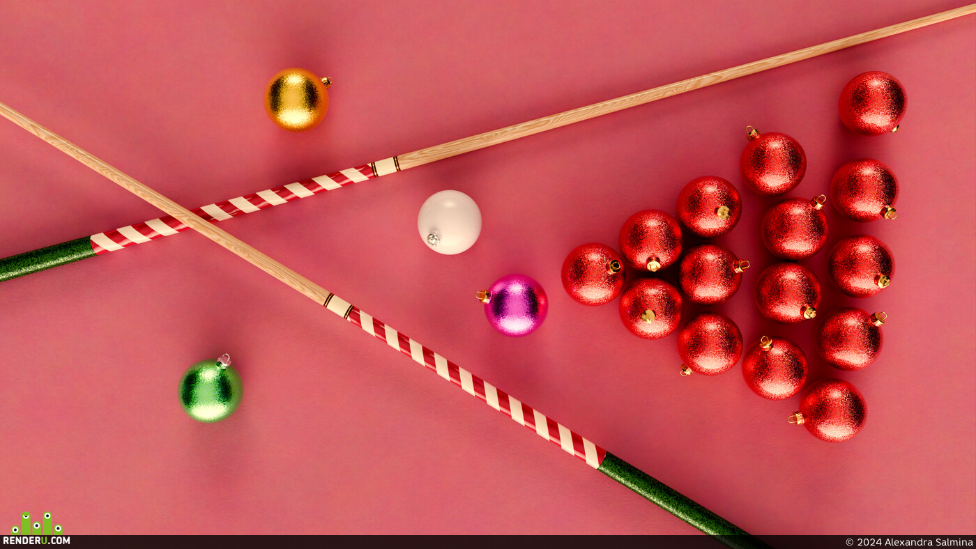 Alexandra Salmina. Christmas Snooker
