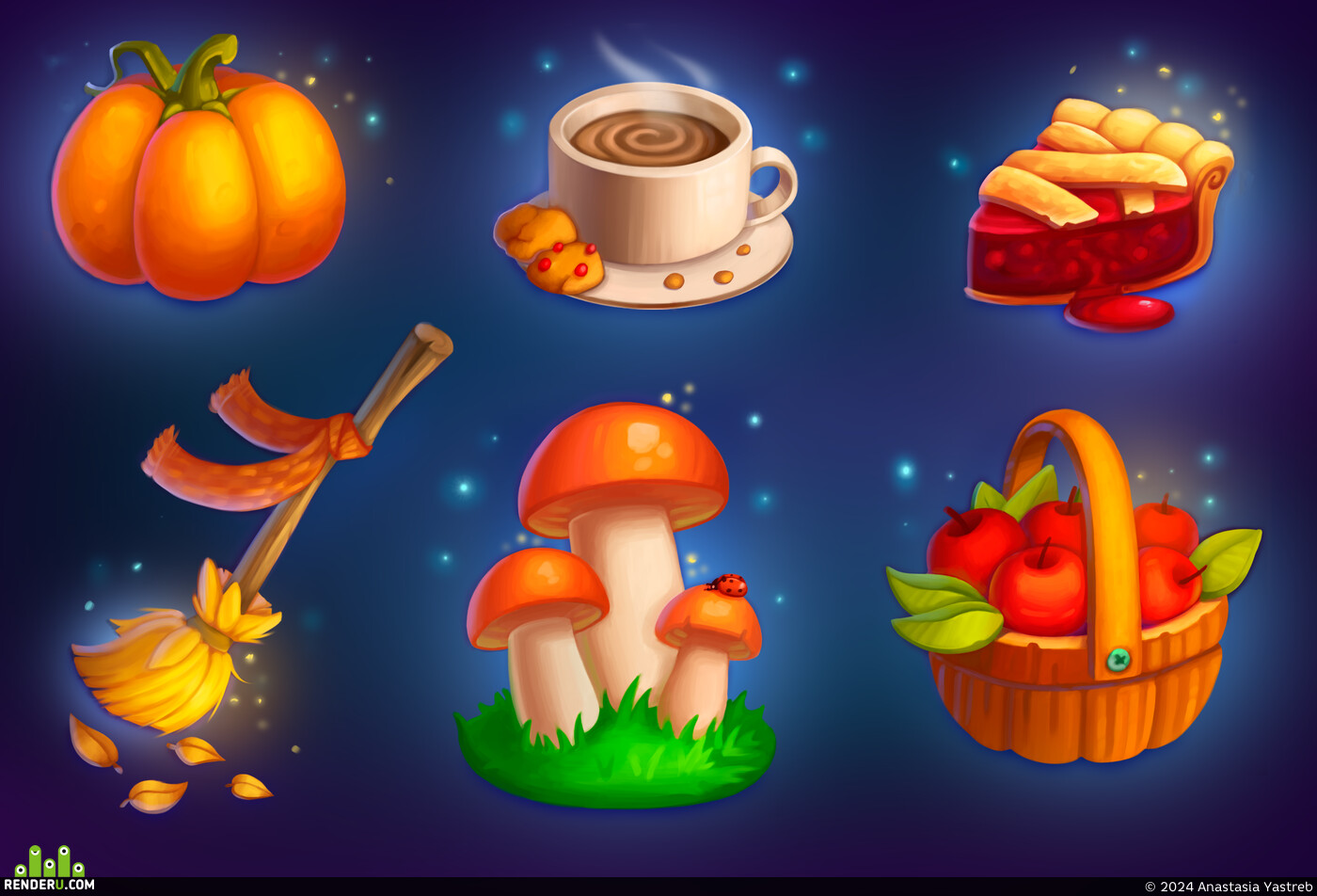 2D, casual items, casualart, Casual concept art