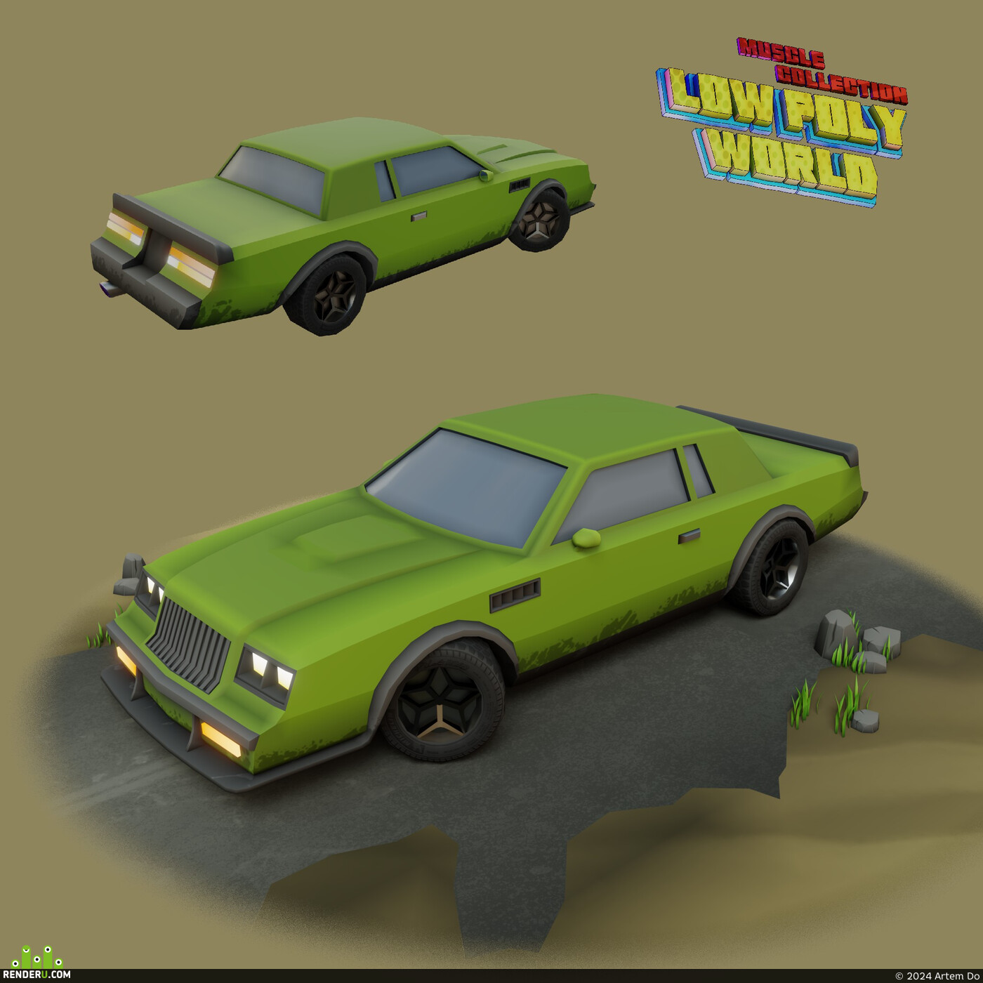 Artem Do. Buick regal low poly model