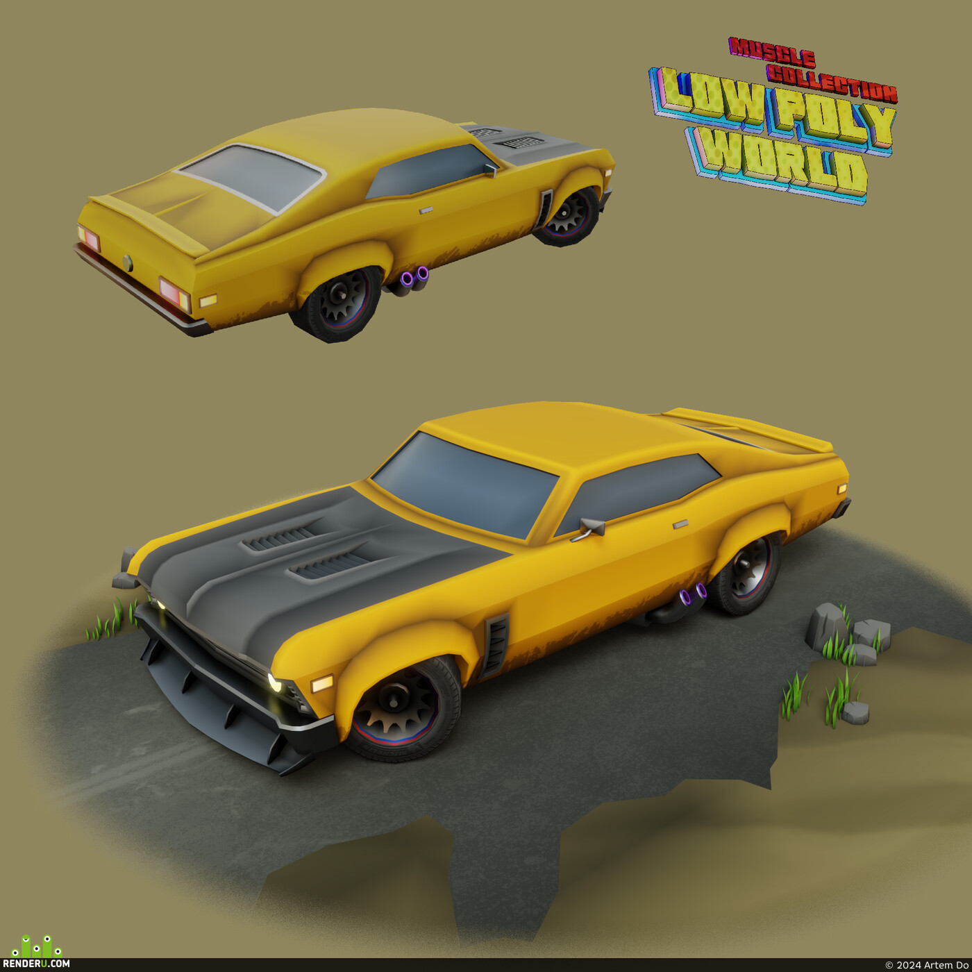 Artem Do. Chevrolet Napalm lowpoly model