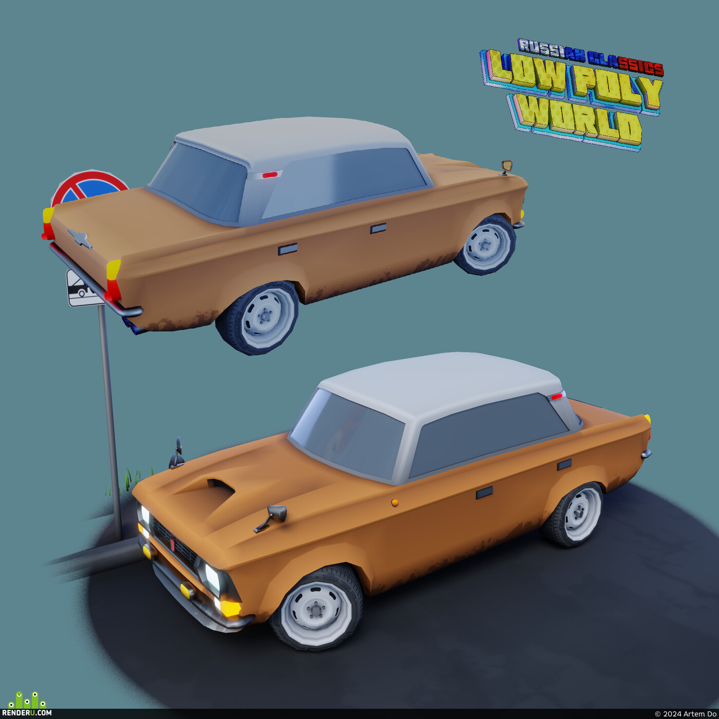 Artem Do. Moskvich lowpoly model