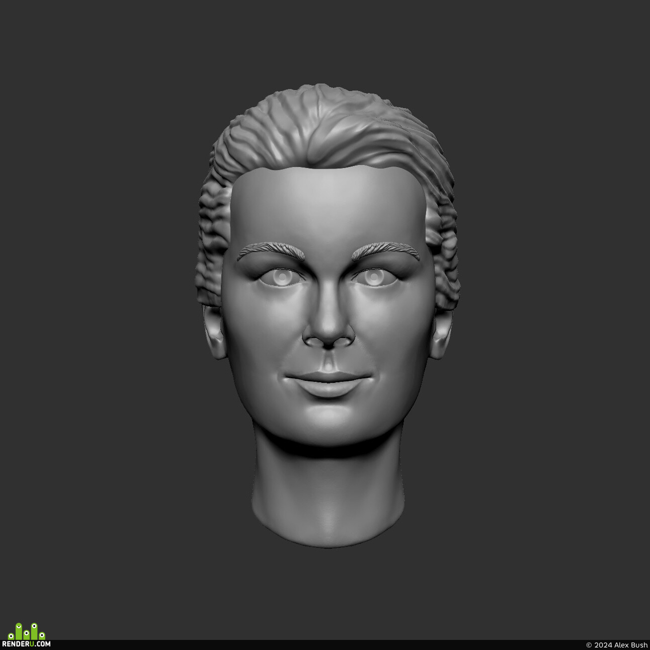 Alex Bush. Woman head sculpt