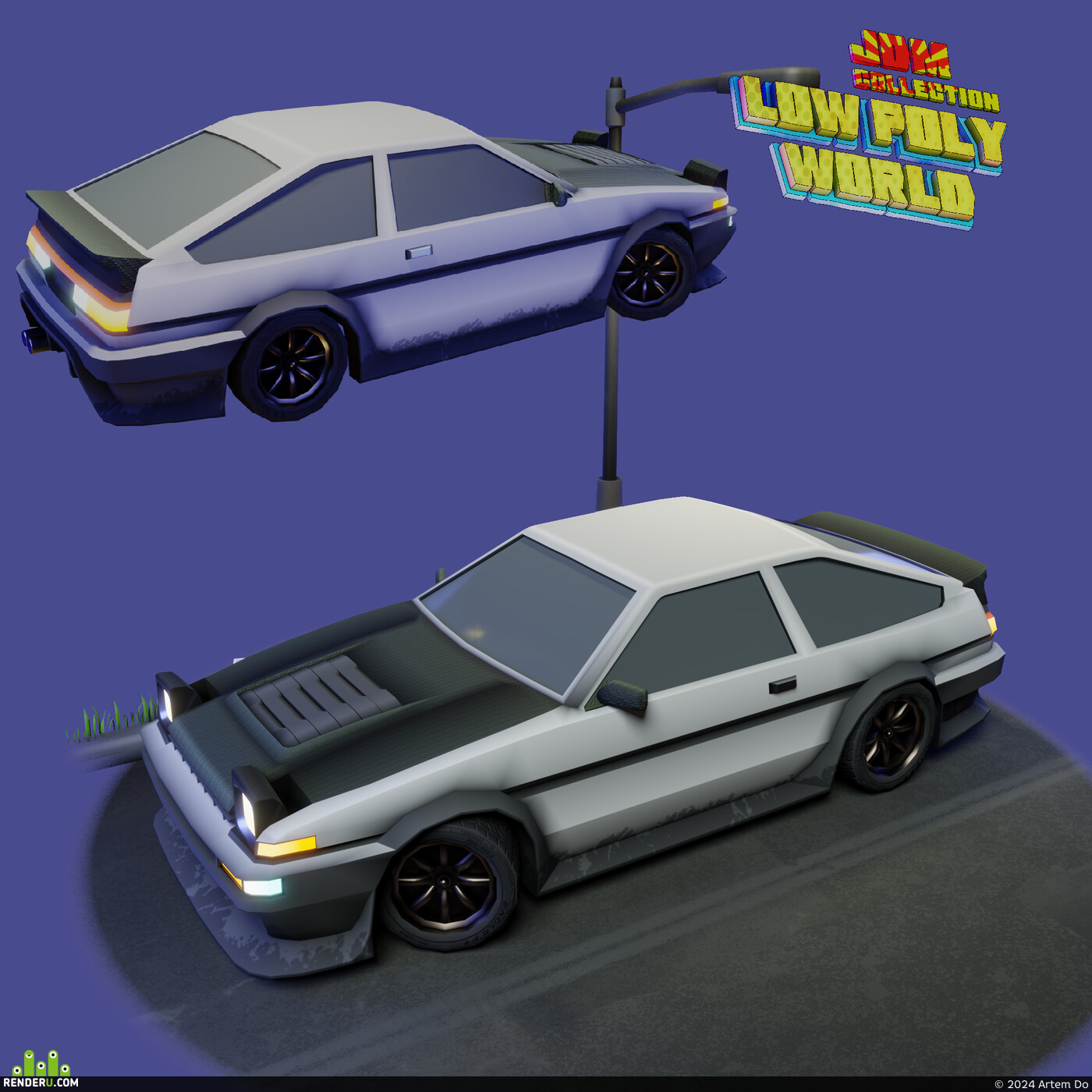 Artem Do. Corolla AE86 lowpoly model