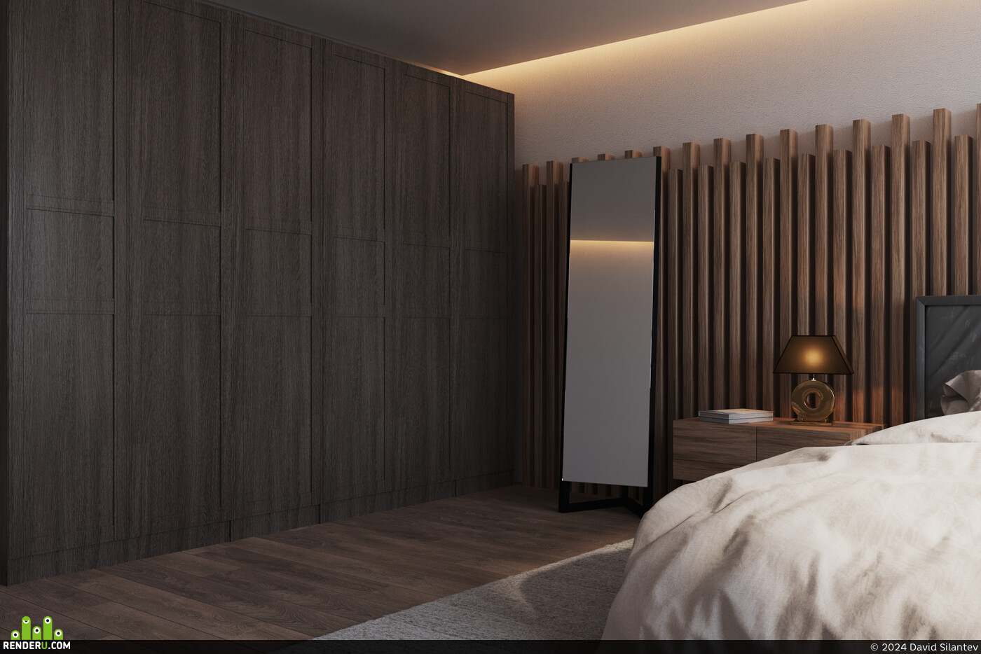 David Silantev. Minimalist bedroom