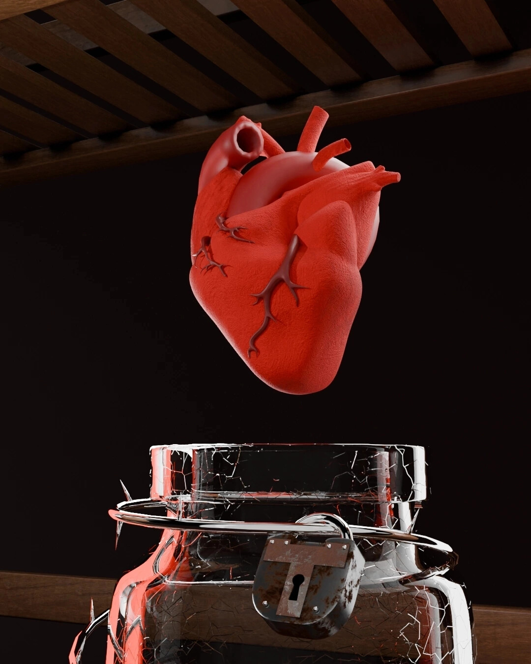 Nast Bast. jar with a heart