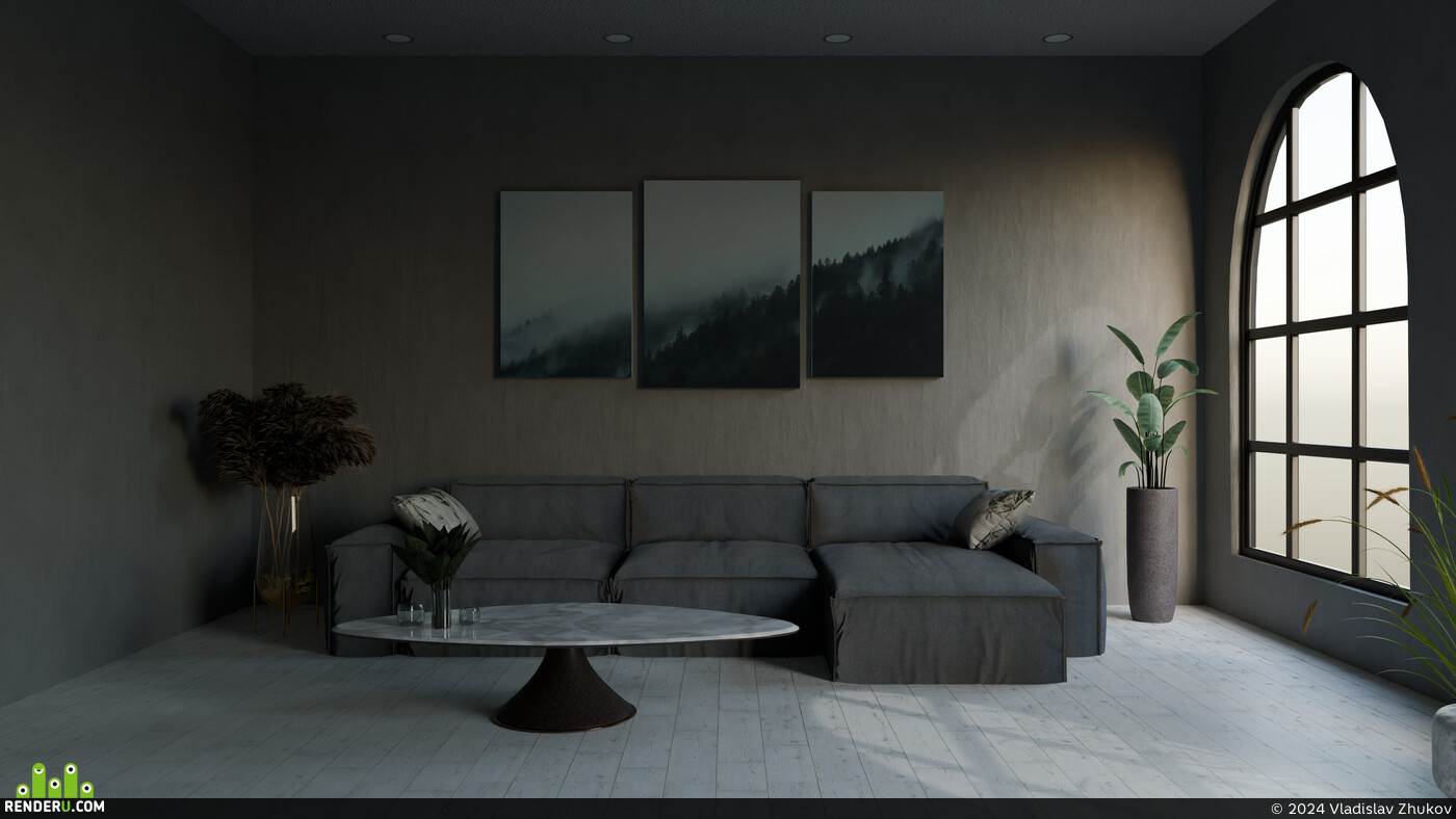 Vladislav Zhukov. Photorealistic interior render