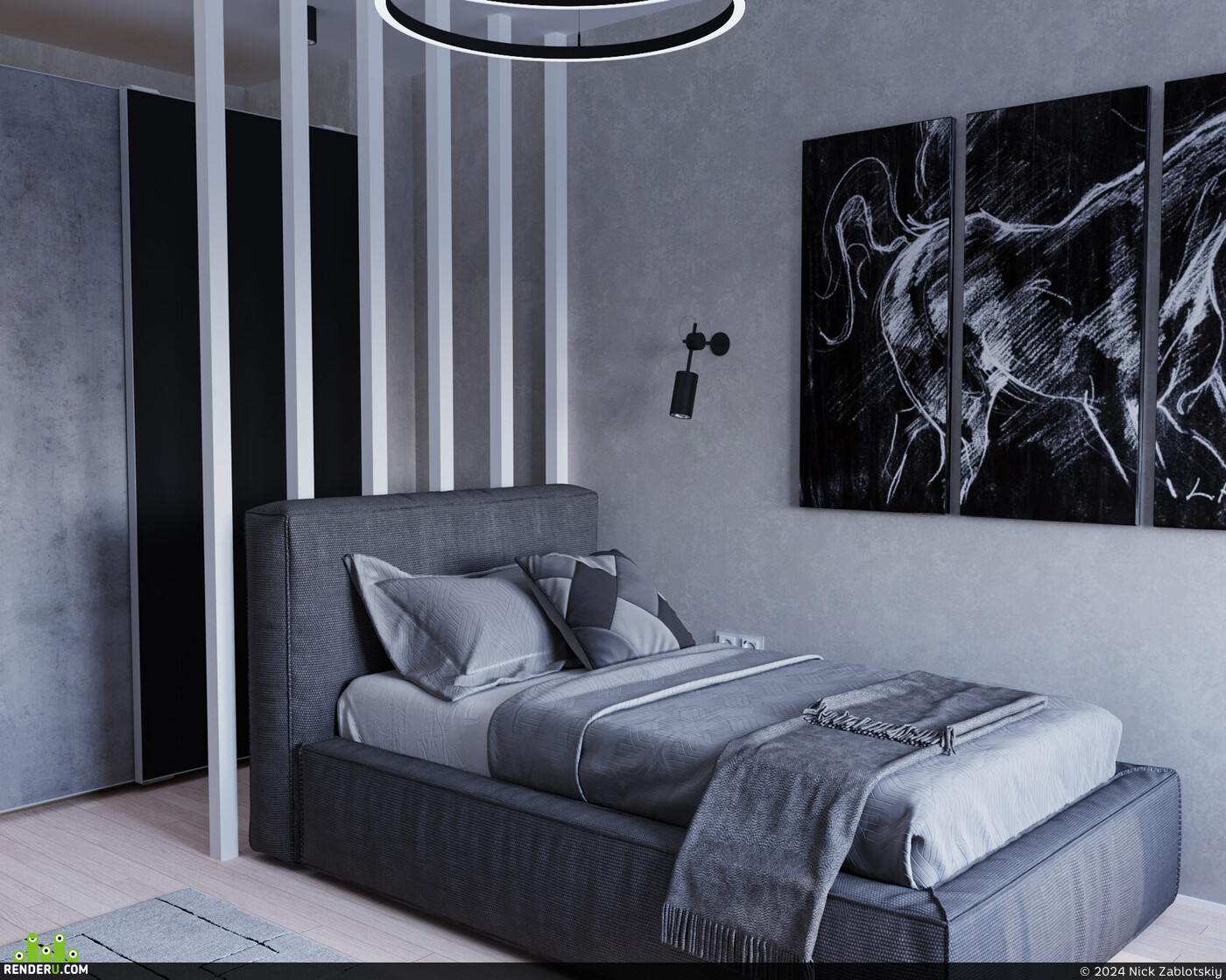 Nick Zablotskiy. Visualization of the interior of a children's room