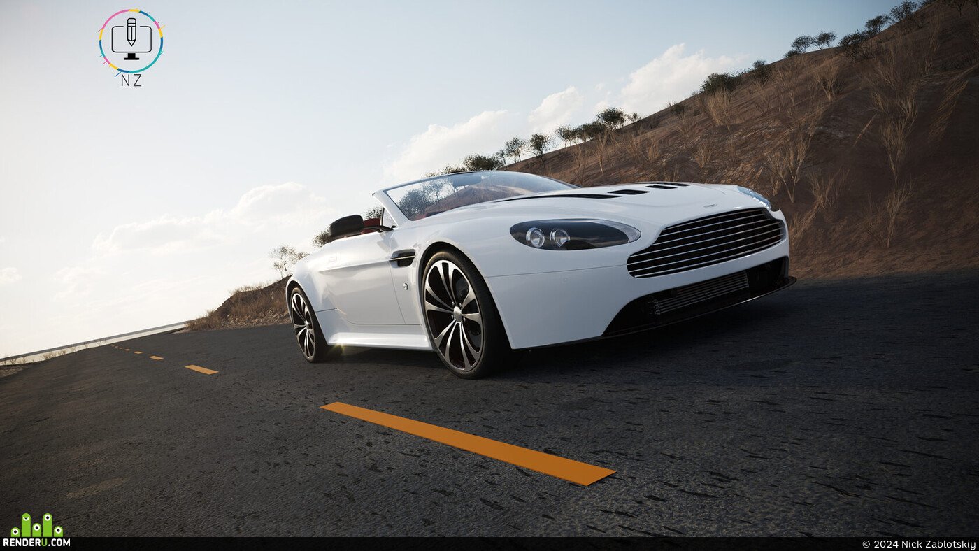 Nick Zablotskiy. Photorealistic visualization of Aston Martin