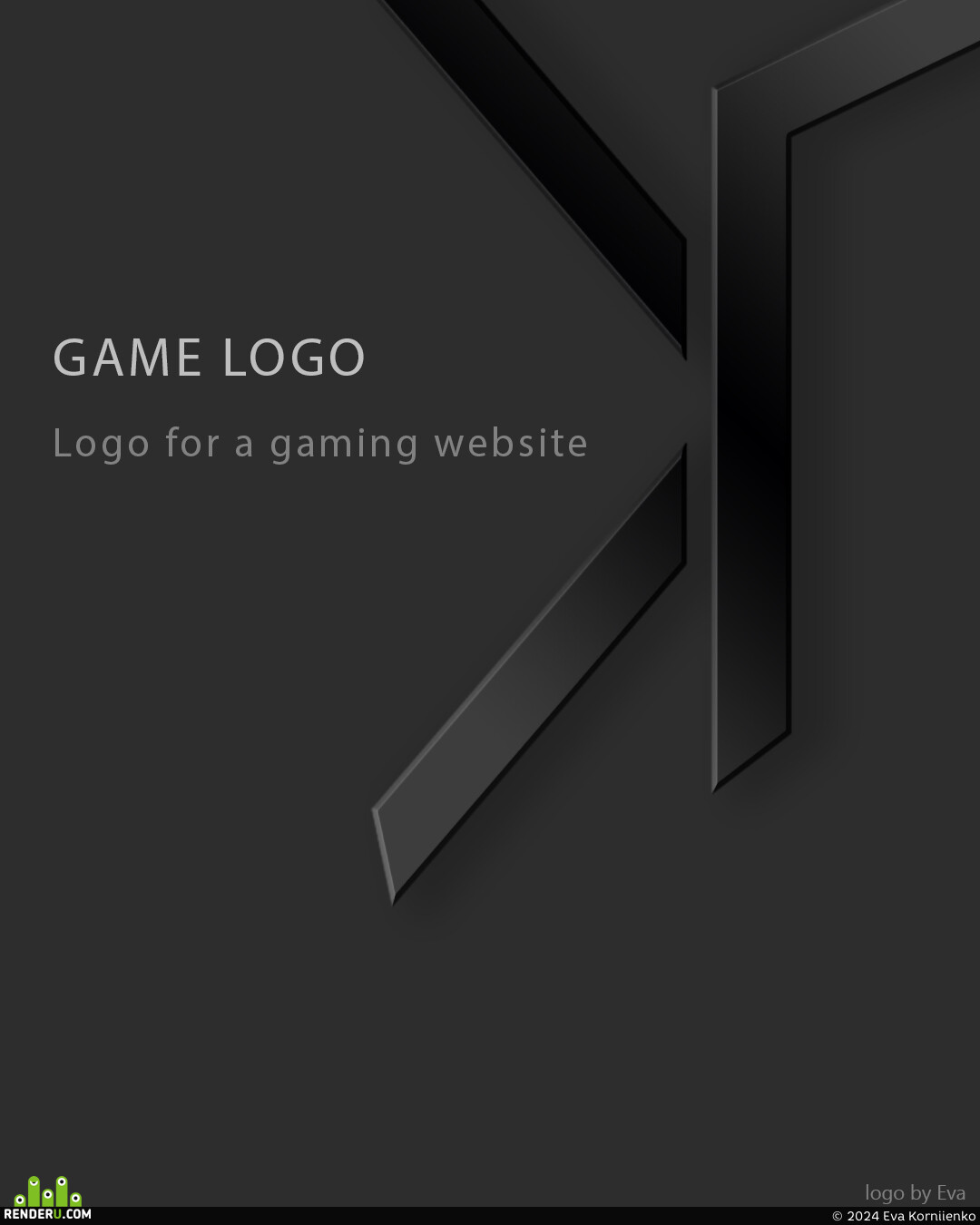 Eva Korniienko. Logo for a gaming website