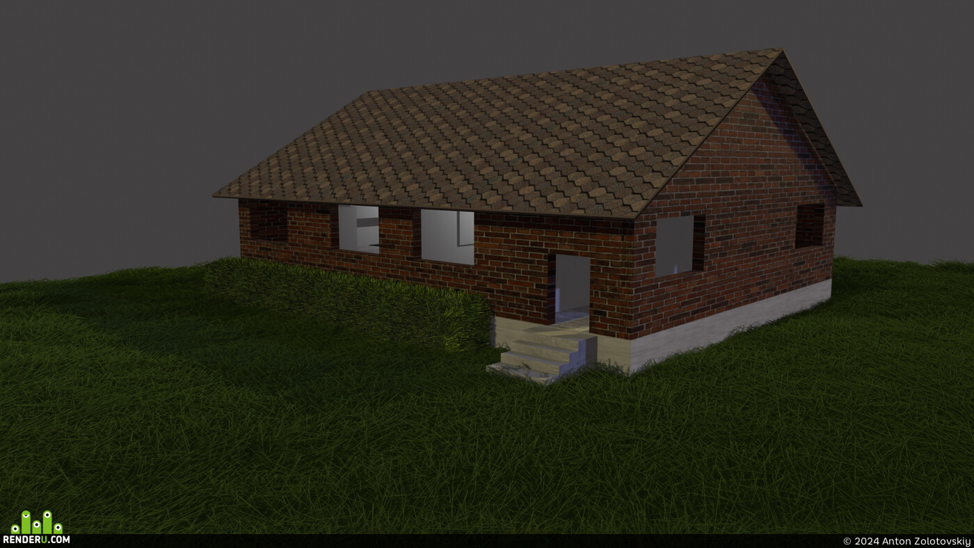Anton Zolotovskiy. House in Blender