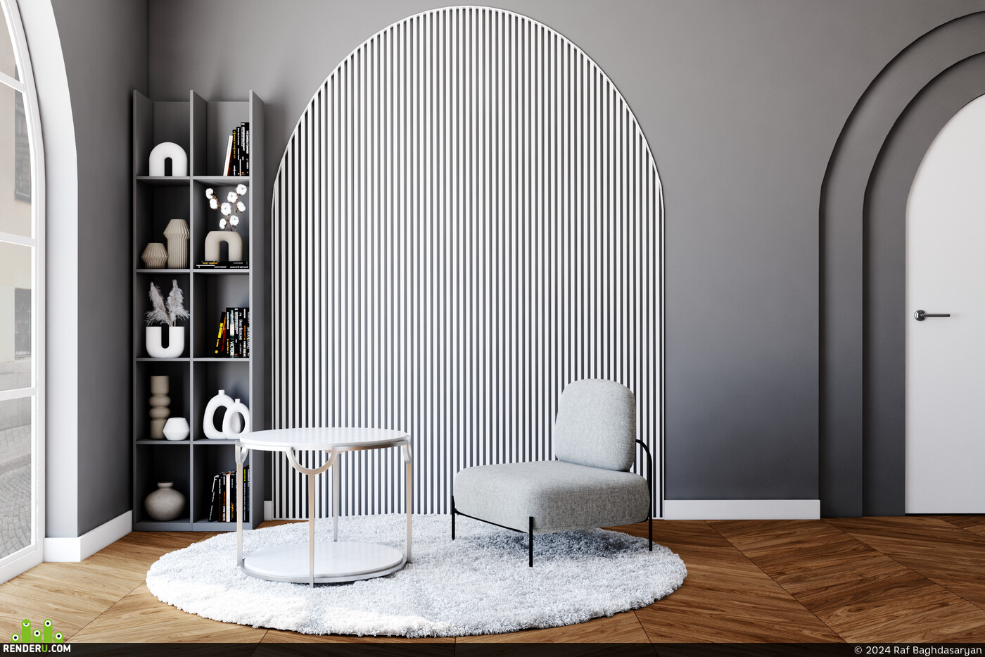 Raf Baghdasaryan. Interior in the style of "Minimalism"