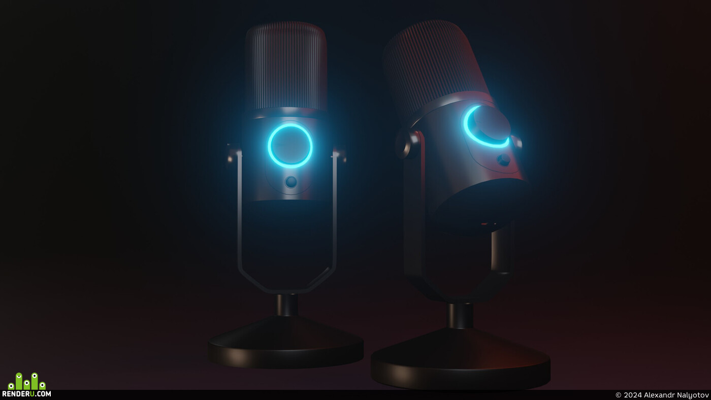 Alexandr Nalyotov. 3D model of microphone