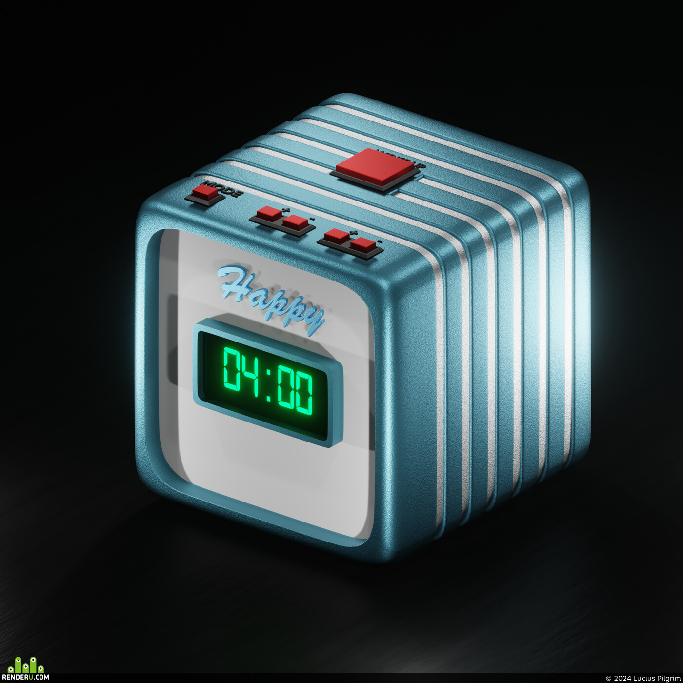 Lucius Pilgrim. Alarm Clock 3D Model