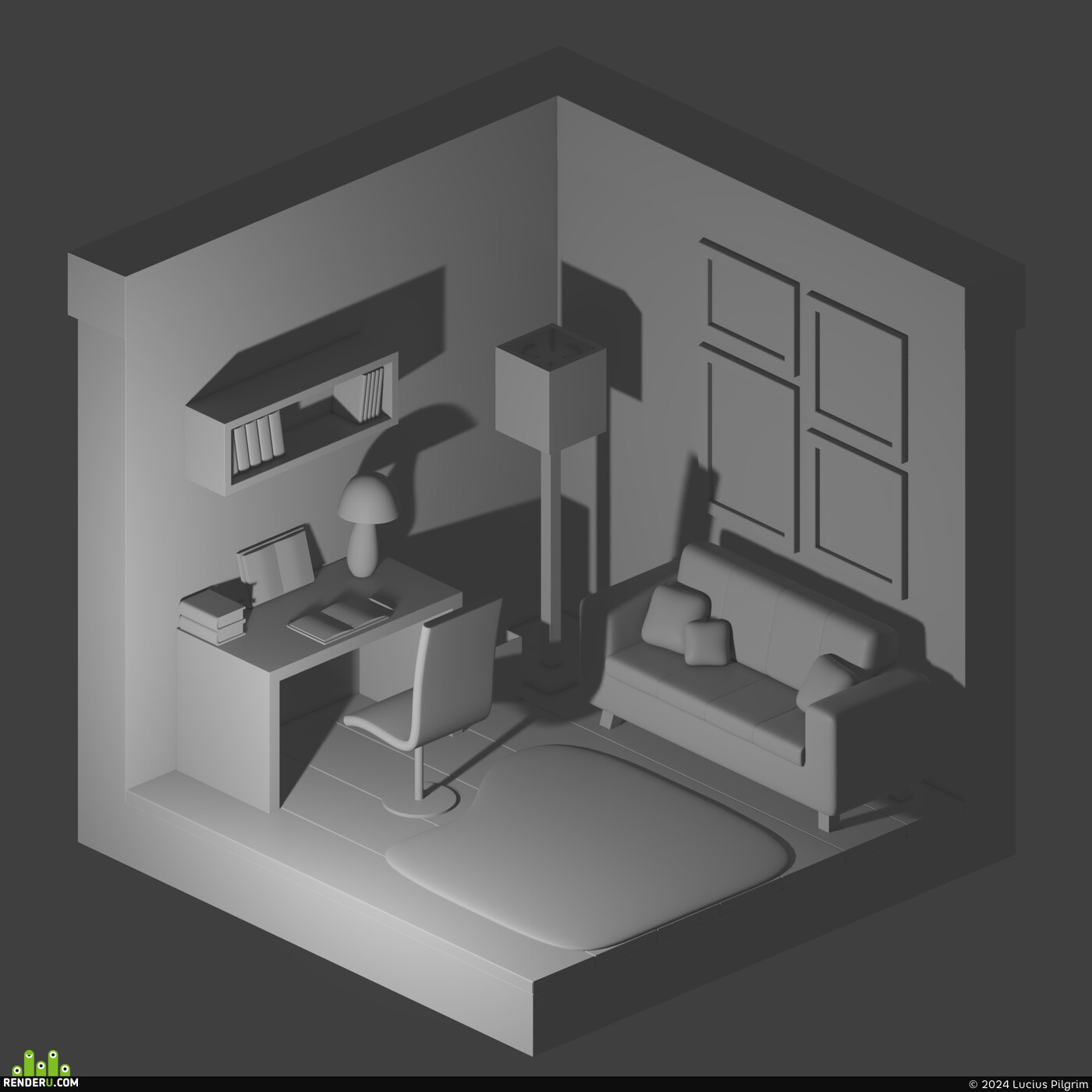 Lucius Pilgrim. Room 3D Model