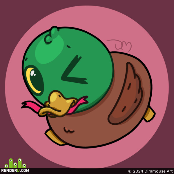 Dimmouse Art. Ribbon Duck