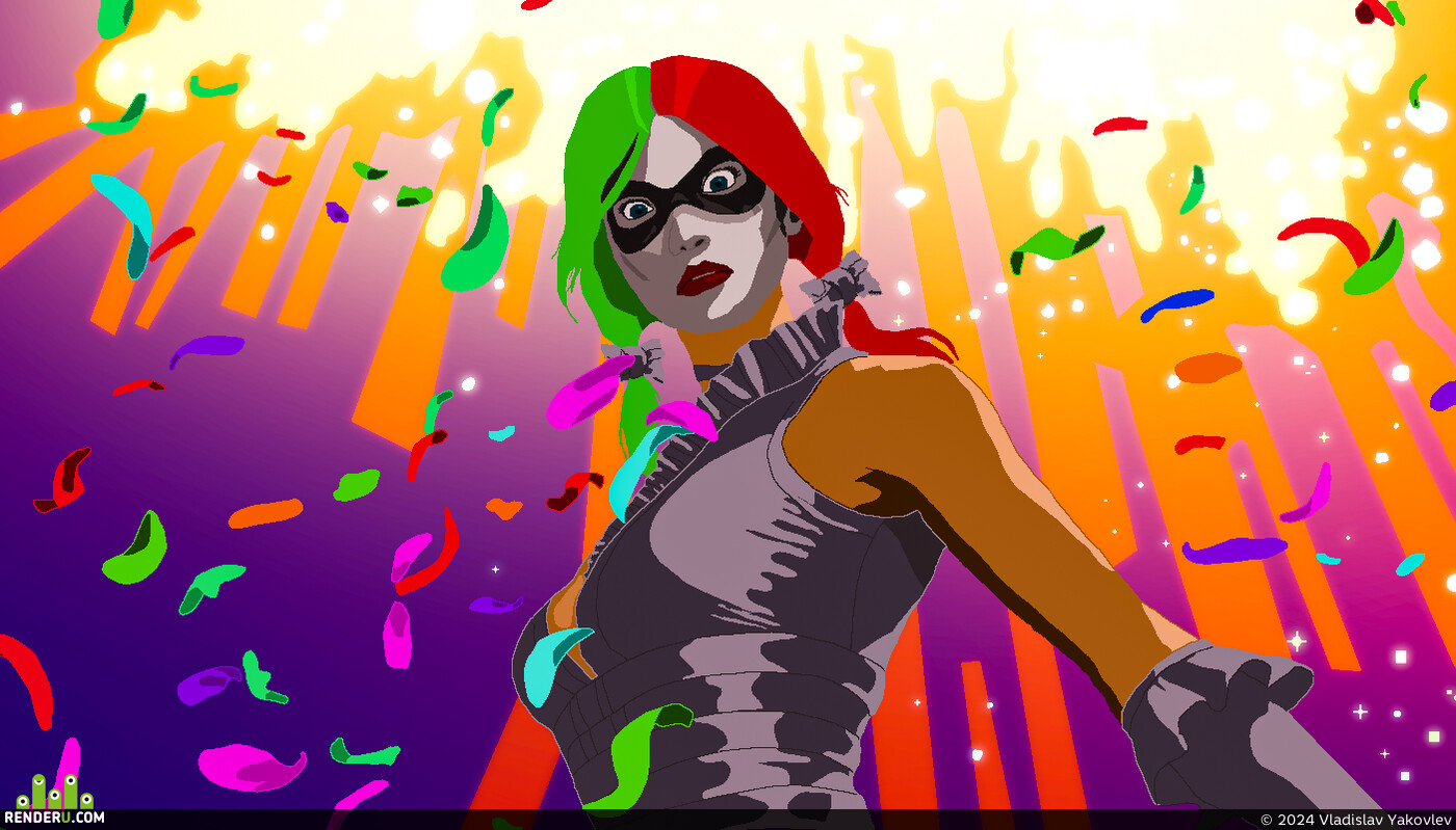 Vladislav Yakovlev. Pixel Harley Quinn