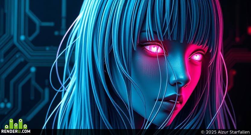 Alzur Starfallen. wallpaper cyberpunk