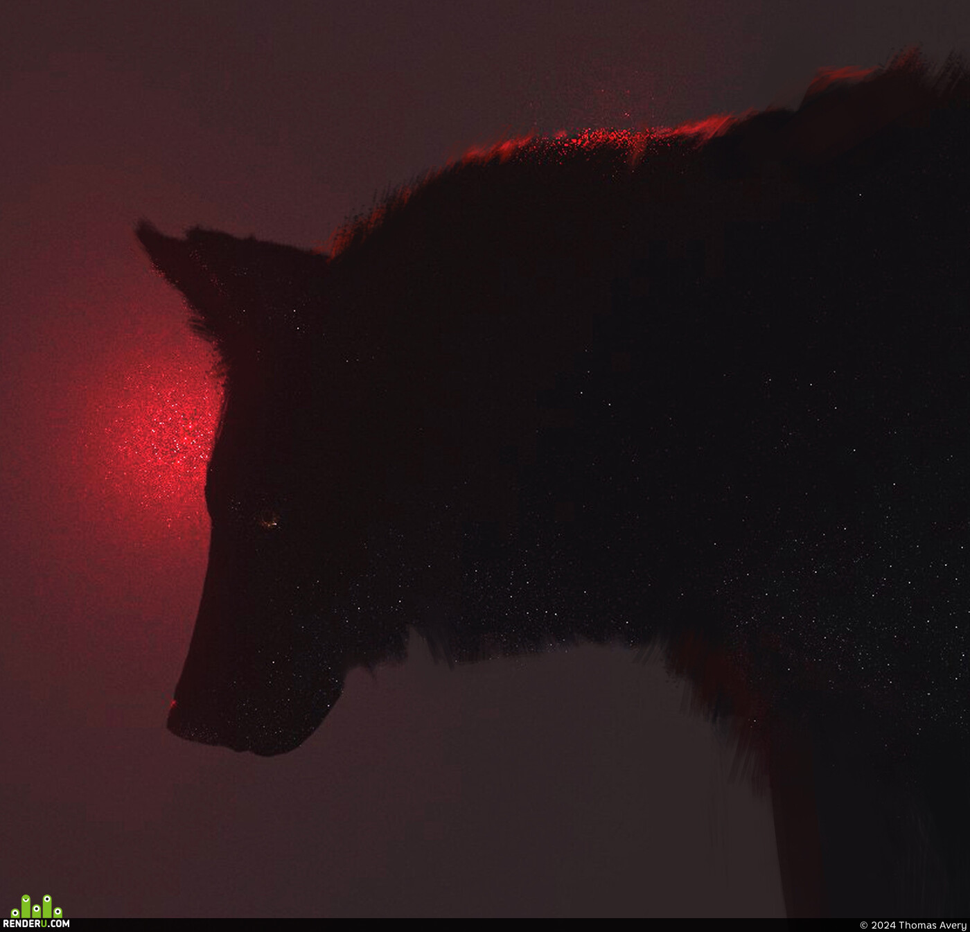 Thomas Avery. | A fragment from the work on the animation of the wolf |