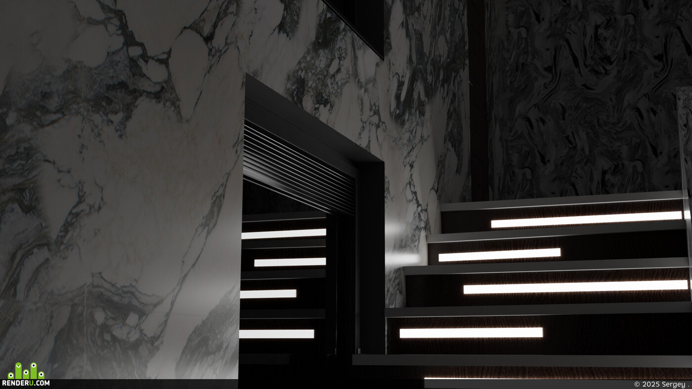 Sergey .. night lighting of the stairs