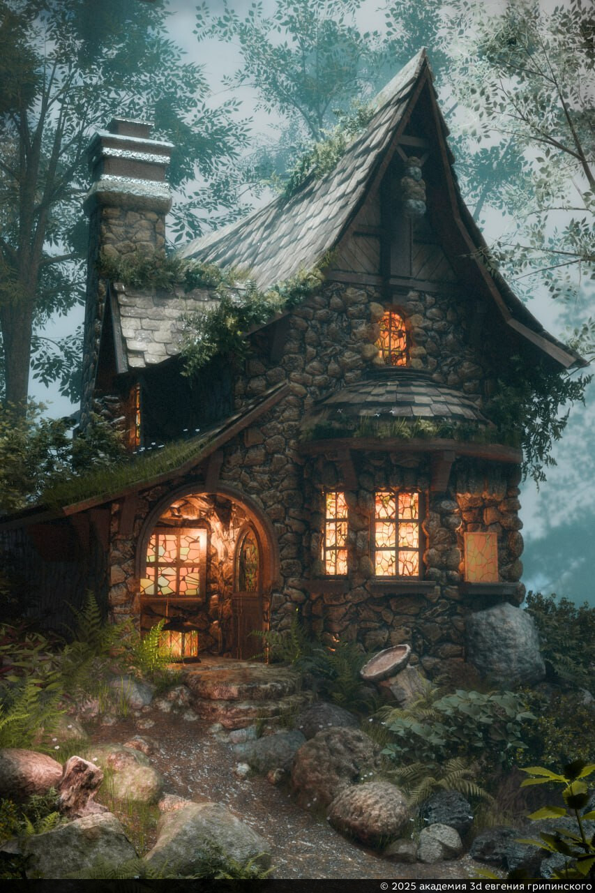 Академия 3D Евгения Грипинского. Margarita Esina – Render of the Day: "Radagast's House"