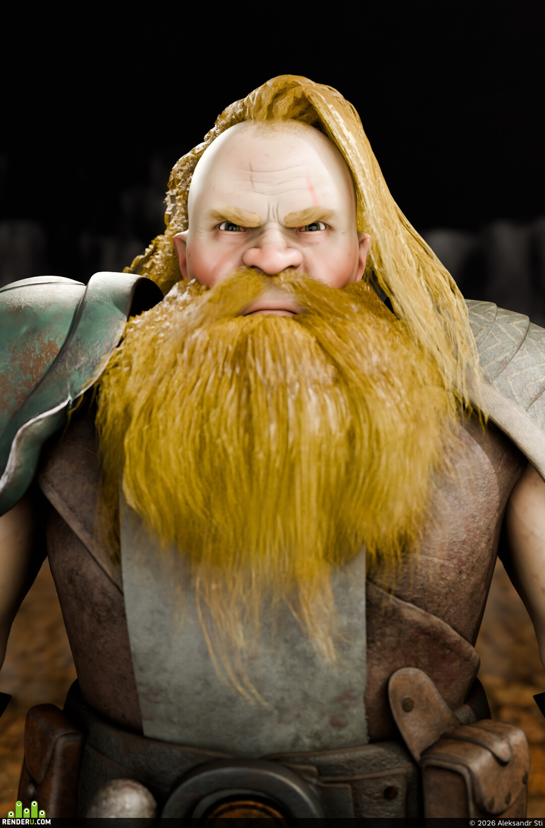 Aleksandr Sti. Game Ready model Gnome Warrior