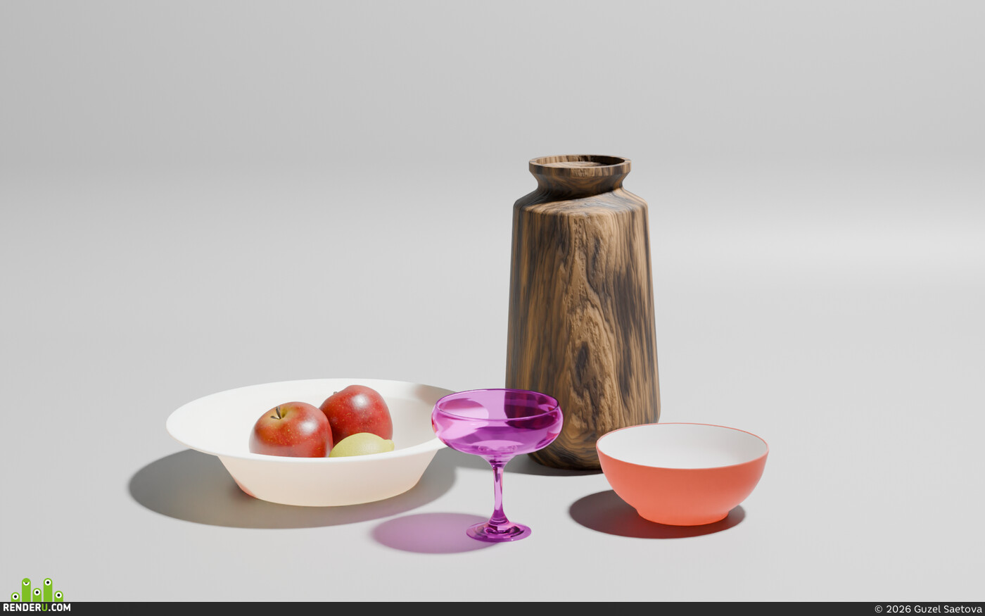 Guzel Saetova. Dishes and fruits