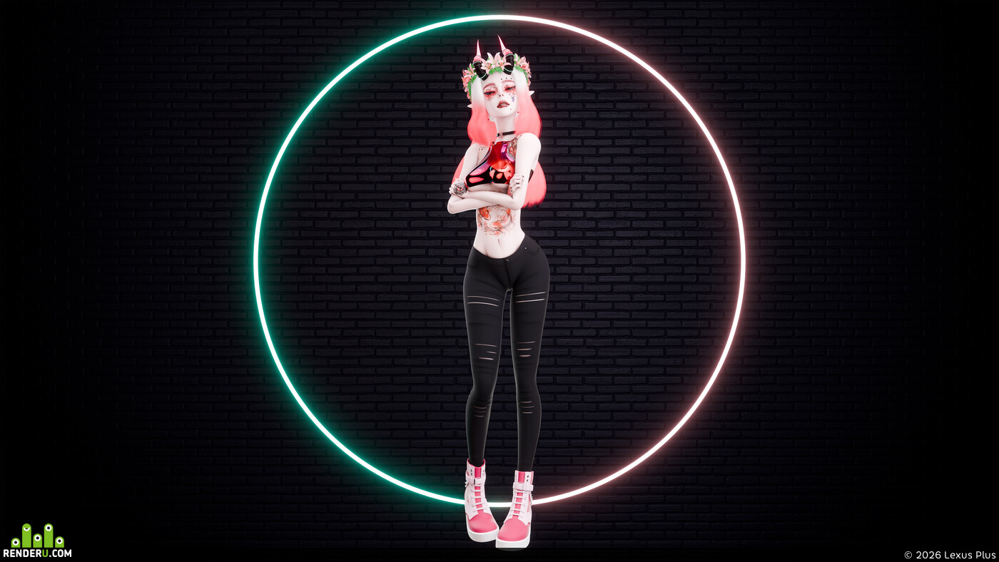Lexus Plus. 🌸Yuna Ray — Original Character Presentation & Character Rig & Pose Showcase🌸
