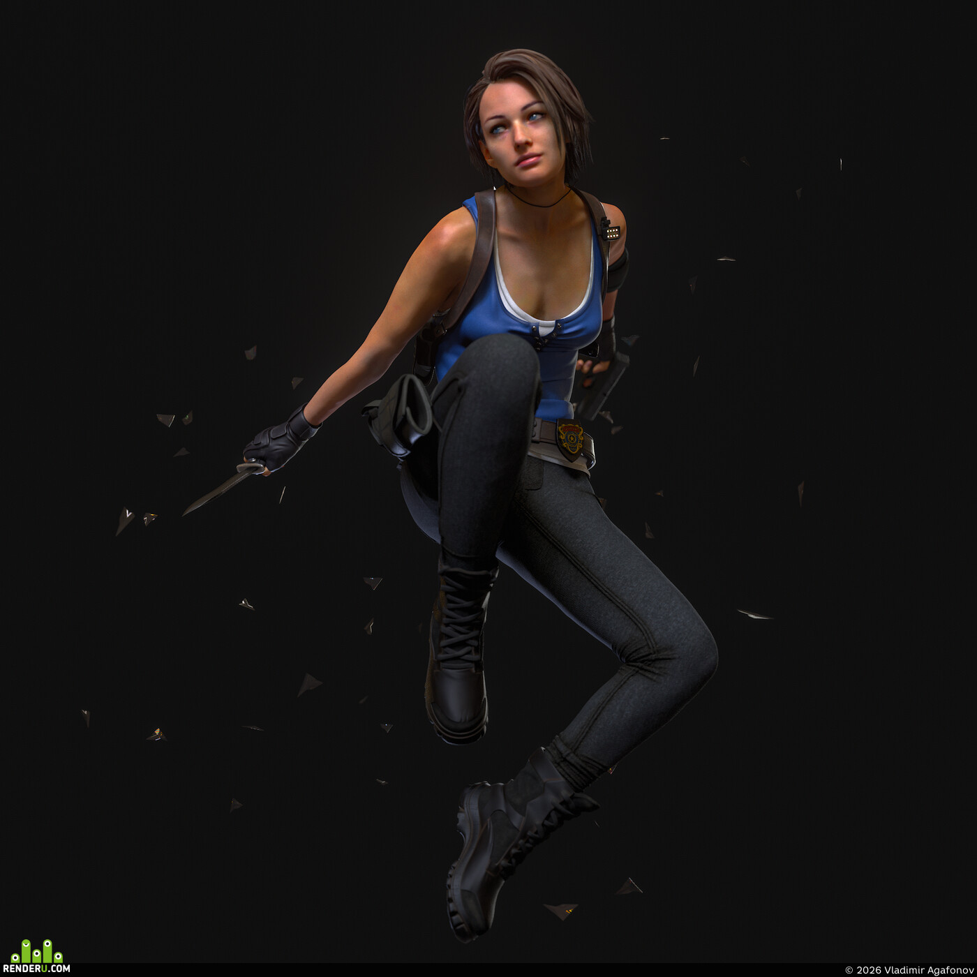 Vladimir Agafonov. Jill Valentine | Fan art | 3D