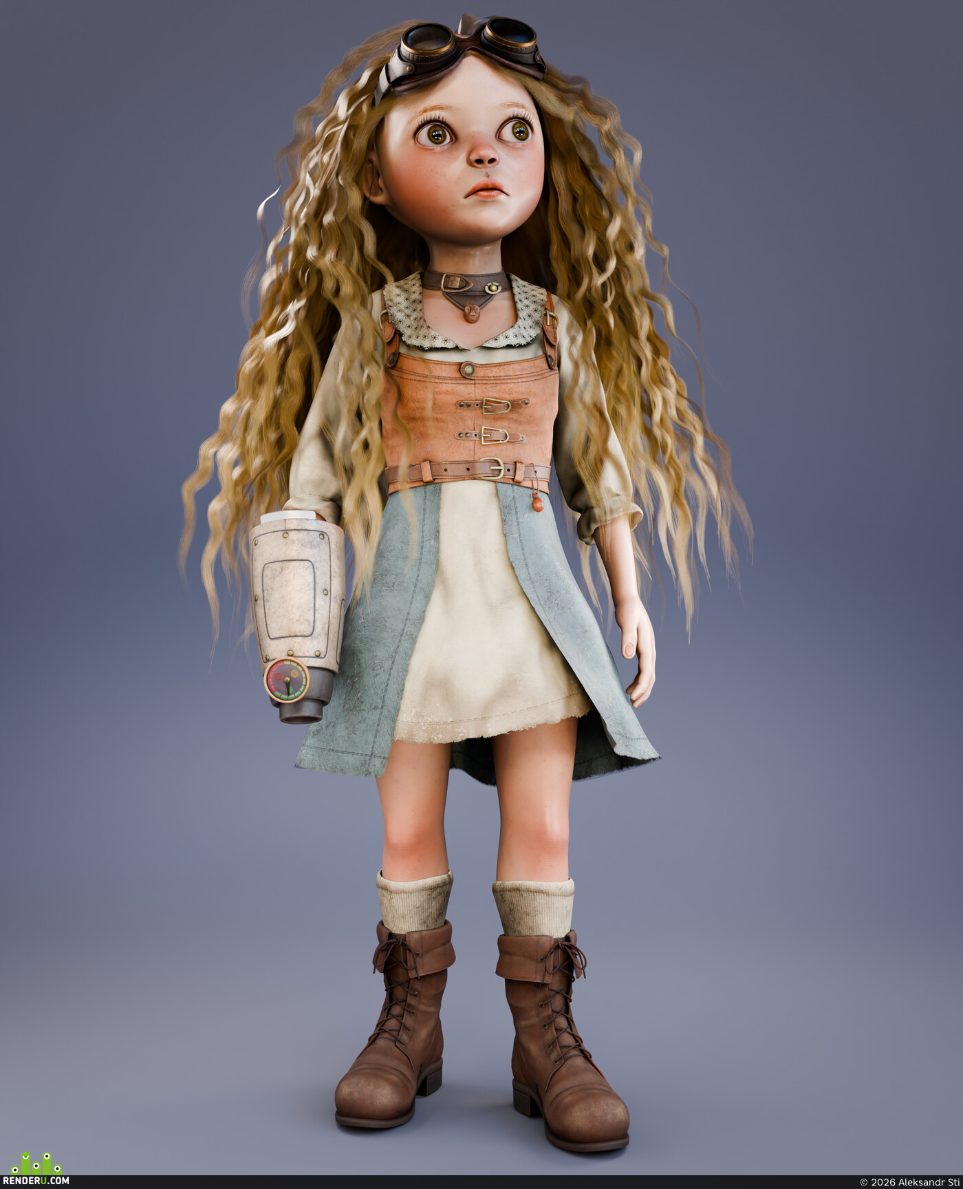 Aleksandr Sti. Teenage steampunk girl