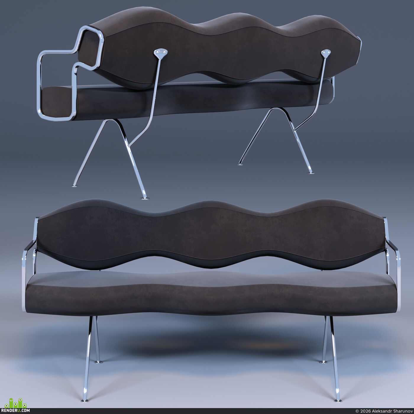 Aleksandr Sharunov. Wavelength Sofa (Design by Karim Rashid)