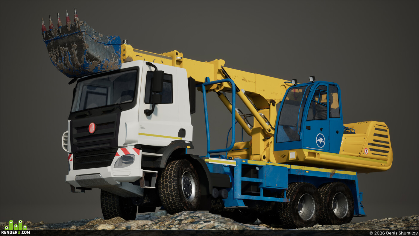 Denis Shumilov. Excavator-Planner Tatra T158 UDS 214