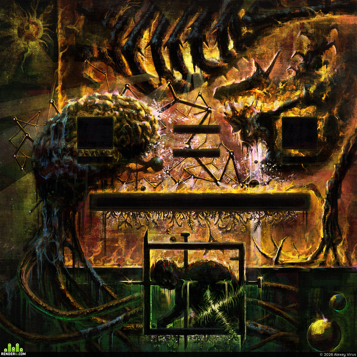 Alexey Virus. Album Cover for the metal band Millstone – Invariant (Single 2026)