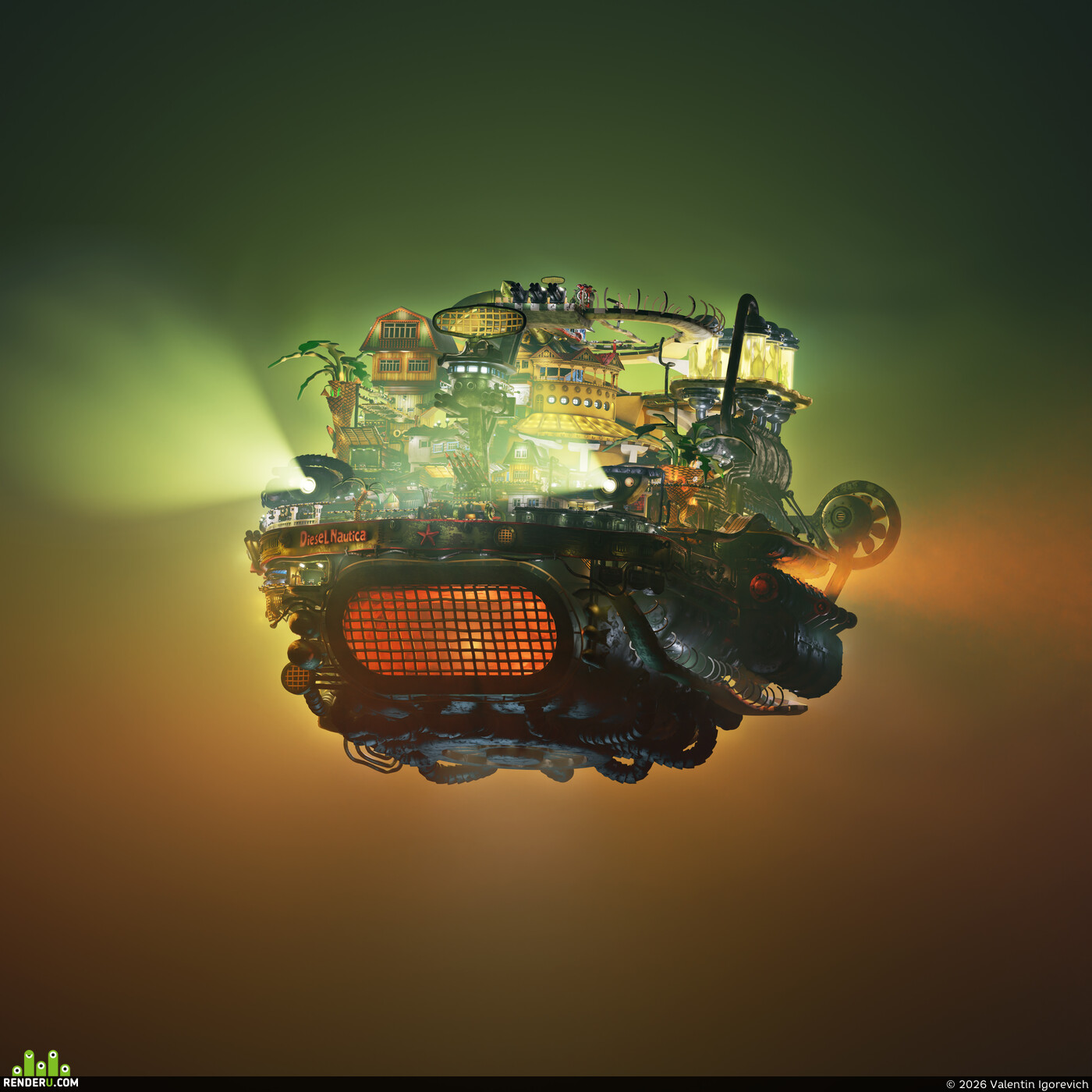 Valentin Igorevich (Z-RZ3X). Dieselnautica - a giant scrap-ship concept for a game