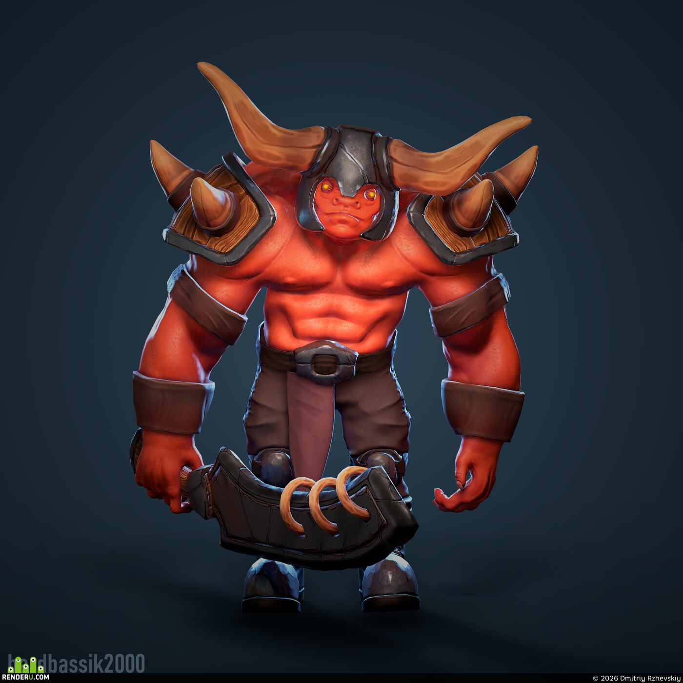 Dmitriy Rzhevskiy. Stylized Big Guy - Character Animations