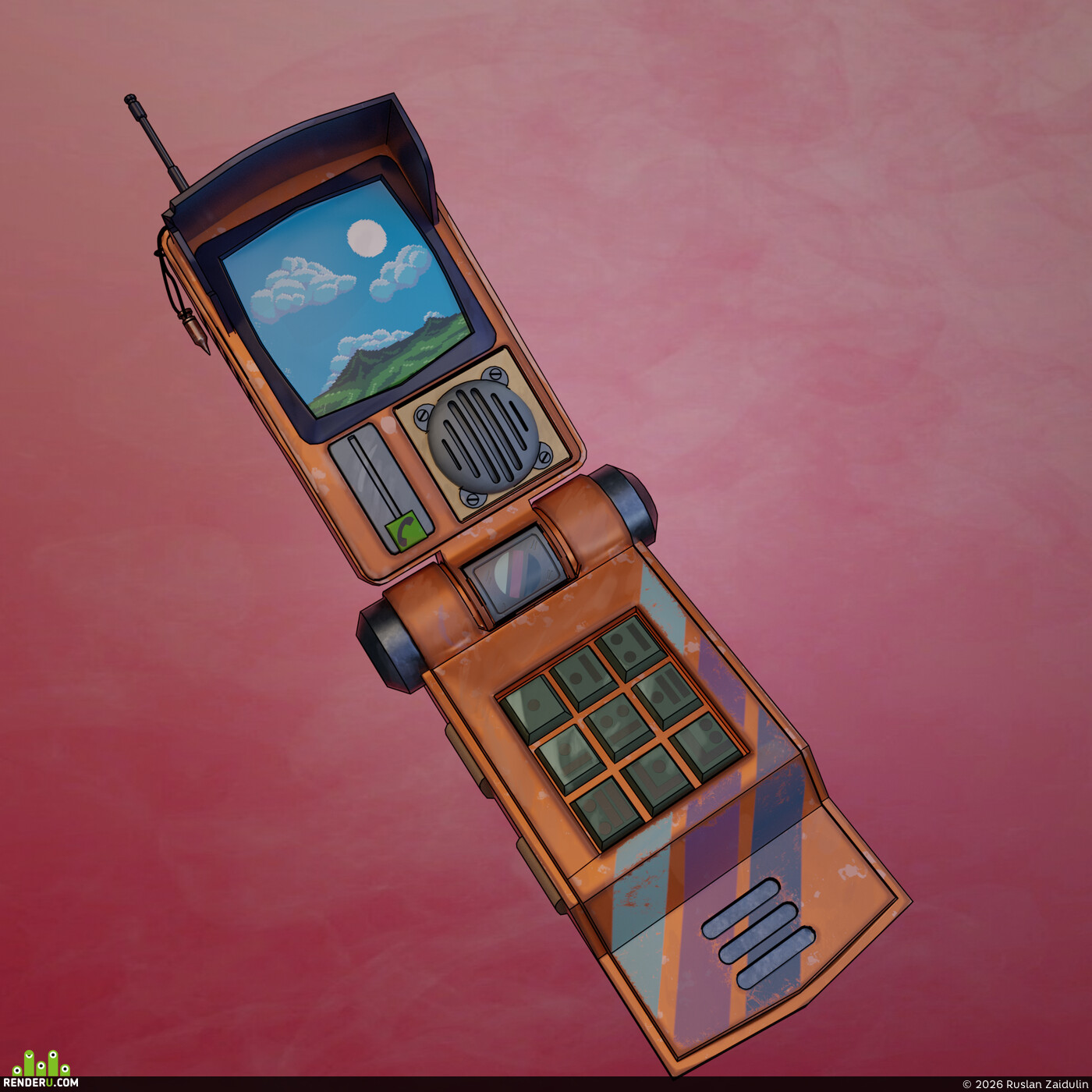 Ruslan Zaidulin. retro space-age mobile phone