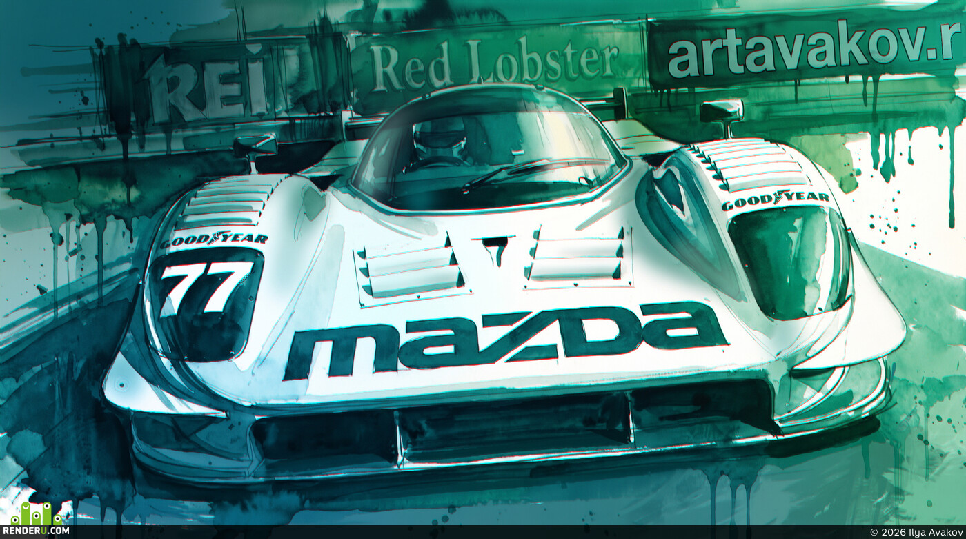 Ilya Avakov. Mazda car draw