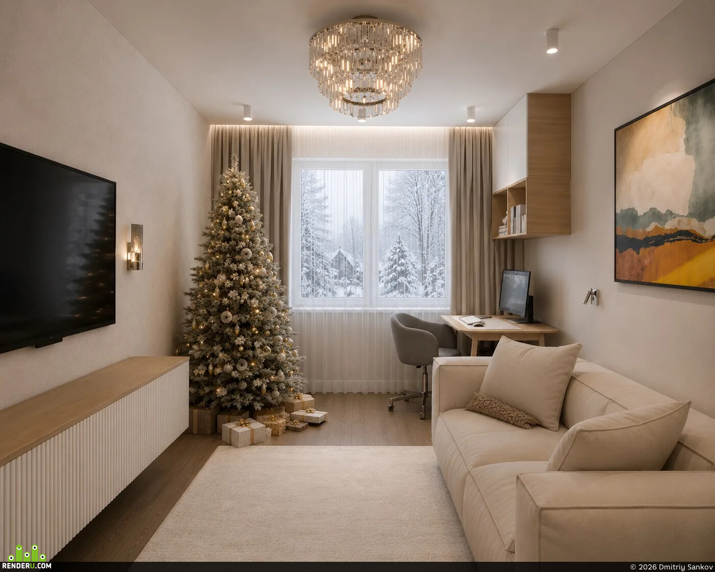 Dmitriy Sankov. Living room visualization