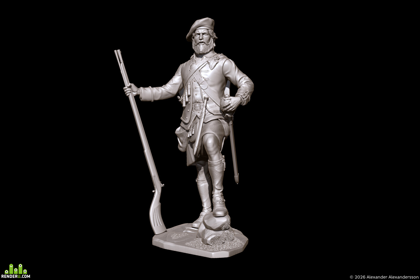 rutugal. 18th-century Scottish warrior.