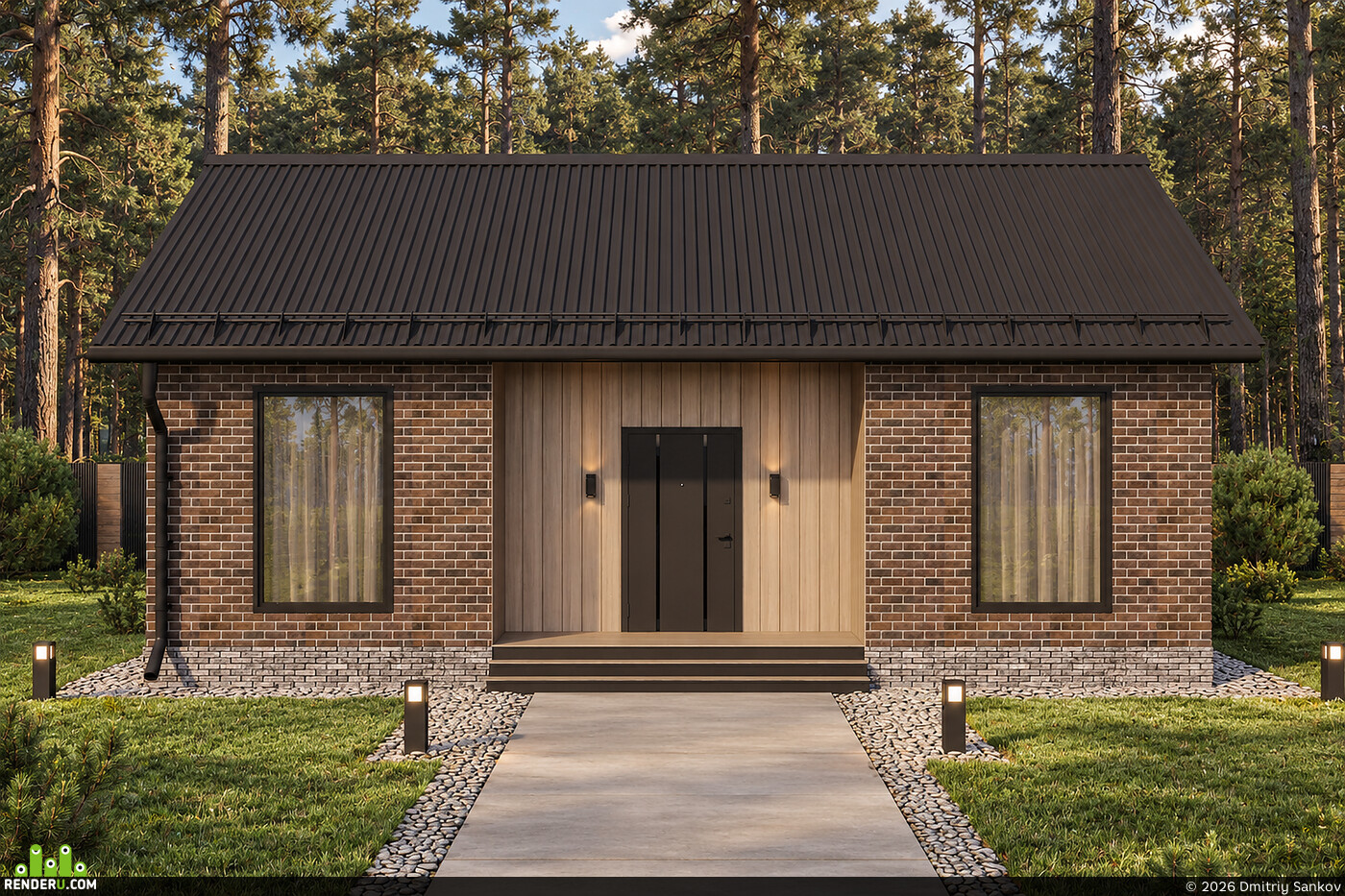 Dmitriy Sankov. Visualization of a frame house