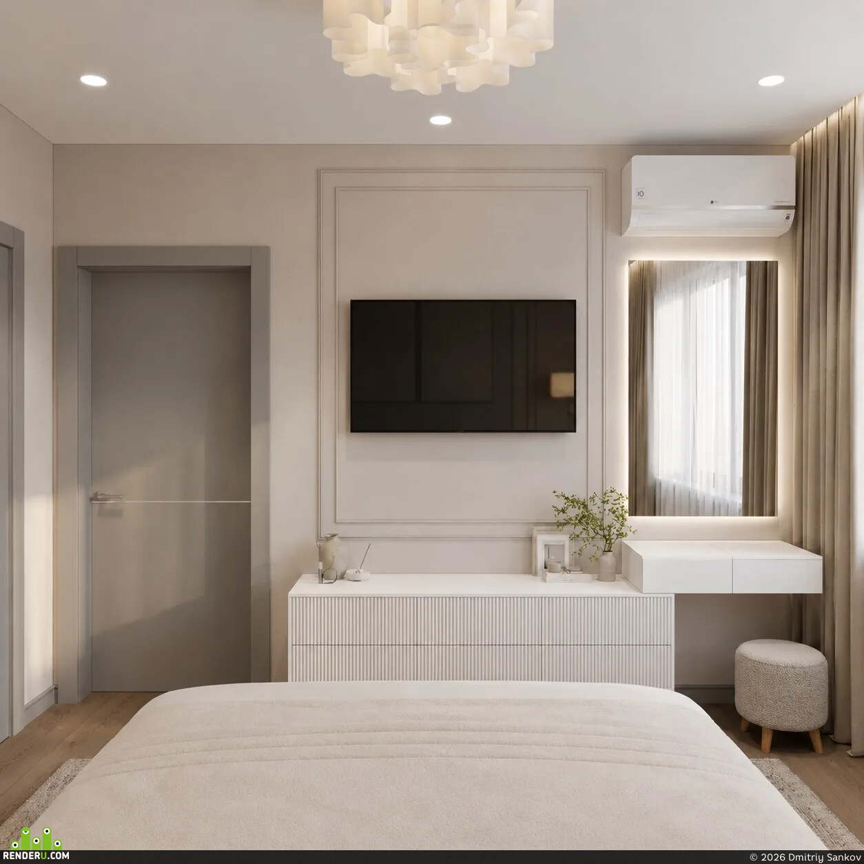 Dmitriy Sankov. Bedroom visualization