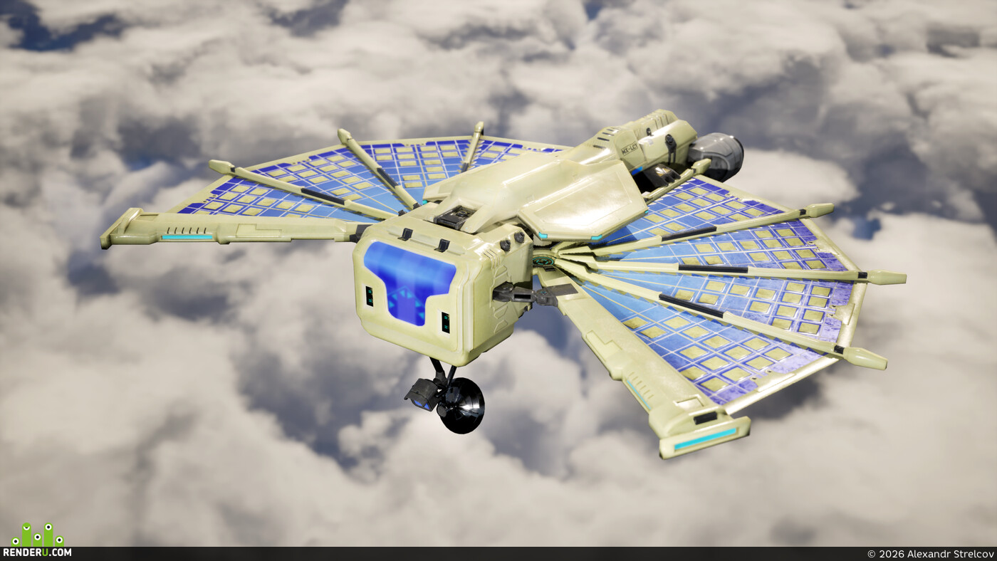 Alexandr Strelcov. 3d futuristic reconnaissance drone-probe